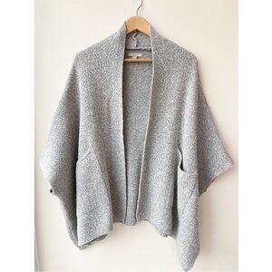 Ann Taylor LOFT Gray Poncho Cardigan